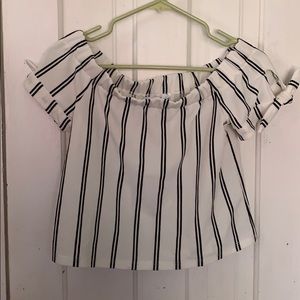 Off the shoulder crop top